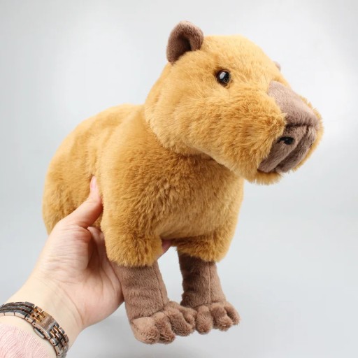 VEĽKÁ PLYŠOVÁ HRAČKA MASKOTA KAPYBARA, HRAČKA NA MAJTA, 30 cm
