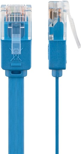 RJ45 kat.6 sieťový kábel Plochý U/UTP 5 m