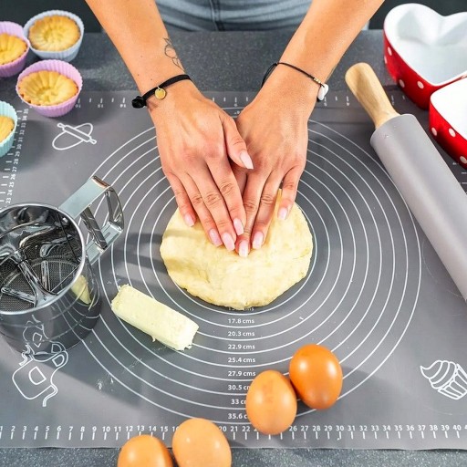 SILIKÓNOVÁ DOSKA KUCHYŇSKÁ PODLOŽKA ODMERANÁ PODLOŽKA NA PIZZOVÉ CESTO