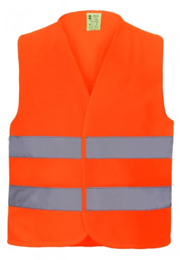 Reflexná výstražná vesta oranžová L