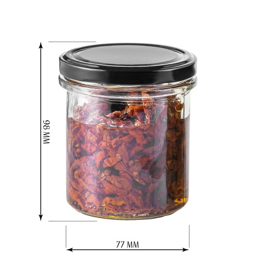 dóza murár 350ml dóza na zákusky džem čierny uzáver 350 ml