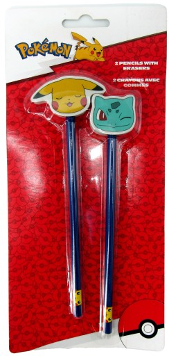 POKEMON ceruza s gumou x2 PIKACHU BULBASAUR SET