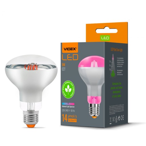 RASTOVÁ ŽIAROVKA VIDEX LED E27 9W LAMPA NA RAST RASTLÍN FITOLAMPA