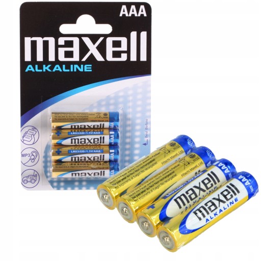 Alkalické batérie LR03 AAA 1,5V MAXELL 4ks x2
