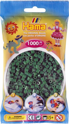 Zažehľovacie korálky GREEN 1000 ks HAMA 10
