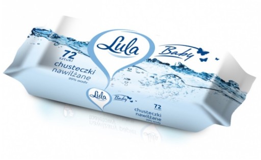 LULA BABY Vlhčené obrúsky 99% voda 72 ks