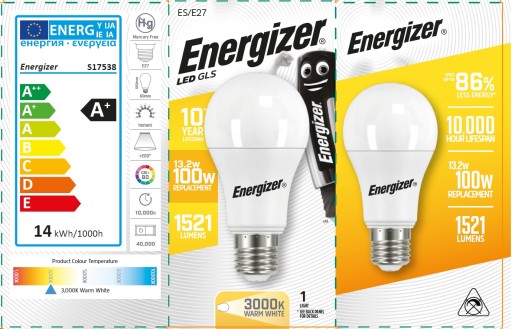 ENERGIZER E27 LED žiarovka 13W 100W 1521lm S17538
