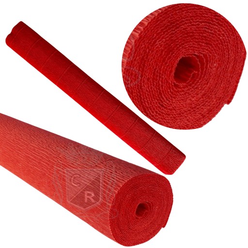 Taliansky krčený krepový papier 180g (50cmx2,5m) červený mak 618