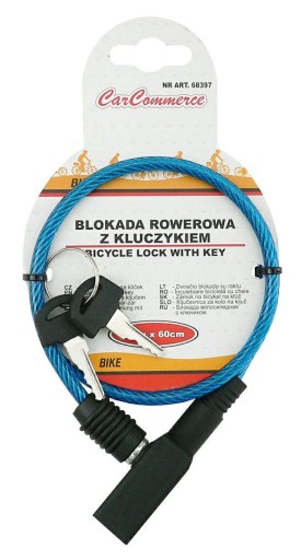 Zámok na bicykel s kľúčom Small Carcommerce