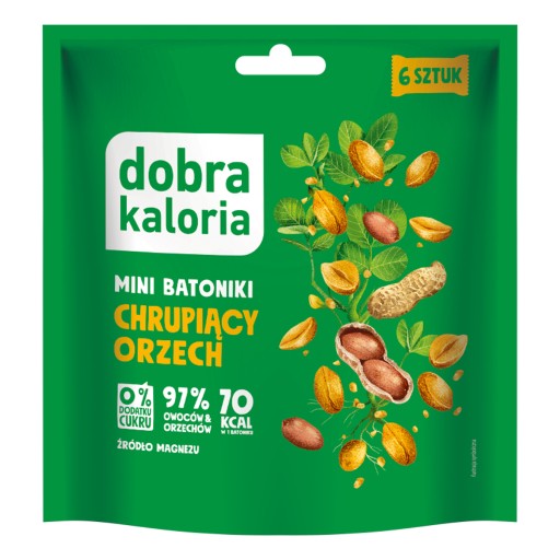 Mini chrumkavé orieškové tyčinky bez cukru, 6 ks