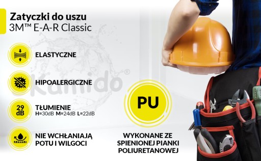 Klasické štuple do uší 3M so šnúrkou