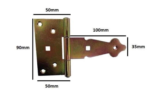 záves konštrukcie altánkových dverí 100mm, pozink