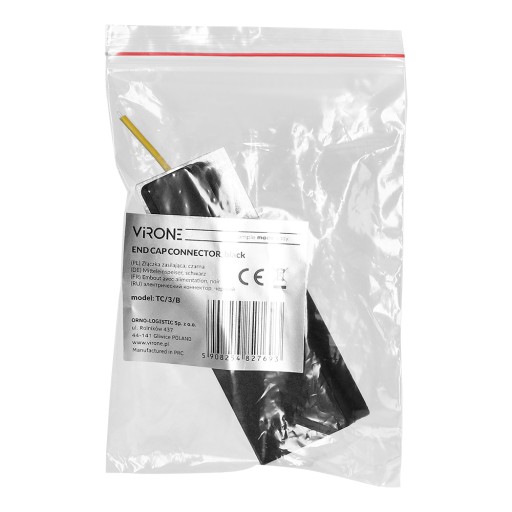 Napájacia svorka/konektor pre prípojnice, čierna Orno TC-3/B