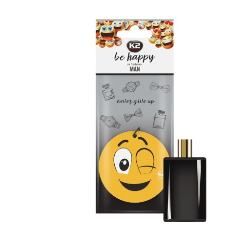 Prívesok s vôňou do auta K2 BE HAPPY MAN MEN