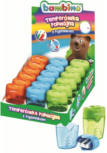 Dvojité orezávatko BAMBINO s farebnou nádobkou