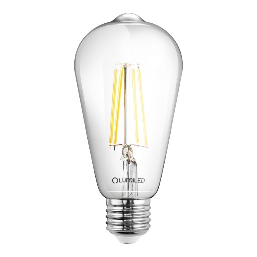E27 EDISON ST64 LED žiarovka 8W = 60W 4000K Neutrál FILAMENT DEKORATÍVNE RETRO