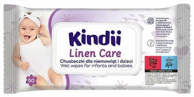 Kindii Linen vlhčené obrúsky 1 bal/50 ks.