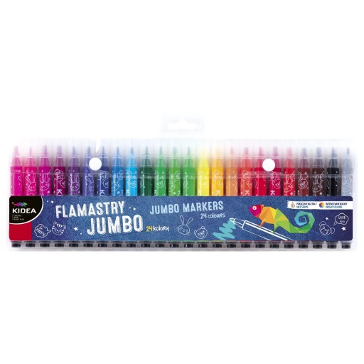 JUMBO popisovače 24 farieb Kidea