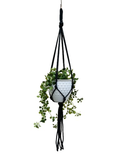 Závesný stojan na kvety MACRAMA Z BOHO LINE ANTRACIT