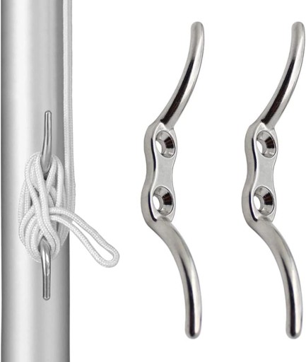 2X SILNÁ VLAJKA ROHOVÁ CLEAK NEREZOVÁ OCEL 110MM + 4X MONTÁŽNE SKRUTKY