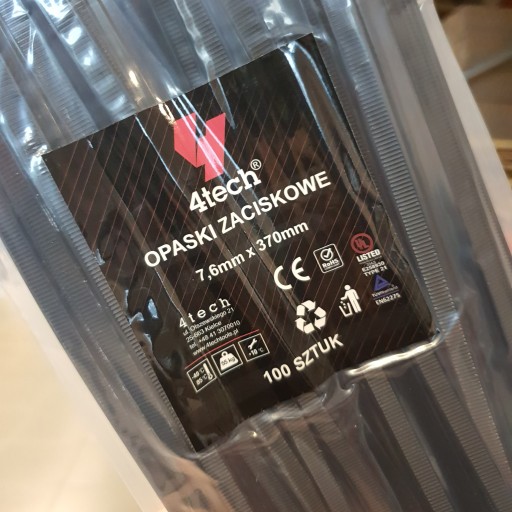 Sťahovacie pásky 4,8 x 370 mm Sťahovacie pásky 100 ks.
