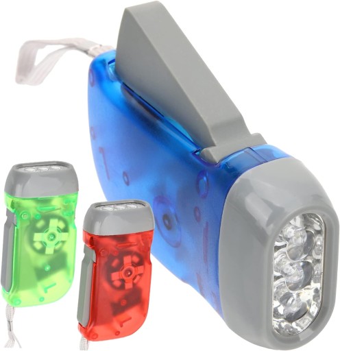 DYNAMO LED 3xLED VRECKÁ TURISTICKÁ KINETICKÁ LAMPA