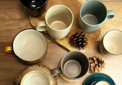 Affek Lotta sivý porcelánový hrnček 400 ml na kávu a čaj