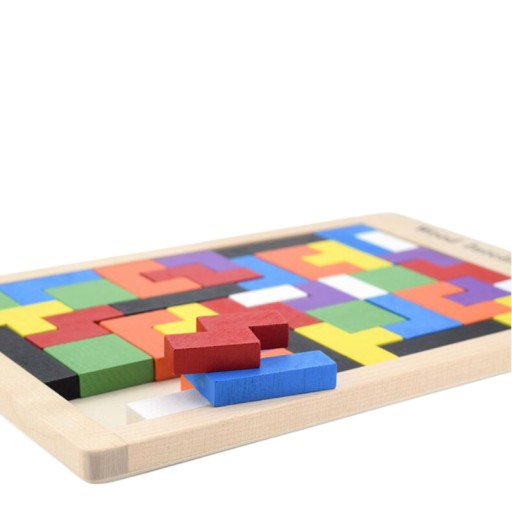 PUZZLE DREVENÉ BLOKY MONTESSORI TETRIS PUZZLE