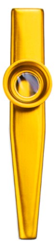 KAZOO zlatý METAL, píšťalka, nástroj, flauta pre hudobníkov