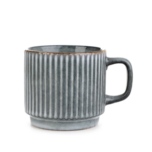 LABARRO pohár pruhovaný sivý 0,25 l HOMLA