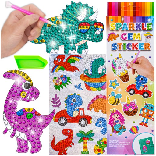 DIAMANTOVÁ MOSAIKA Scrapbook 5D vyšívacie samolepky DINOSAURS STICKER DINOSAUR