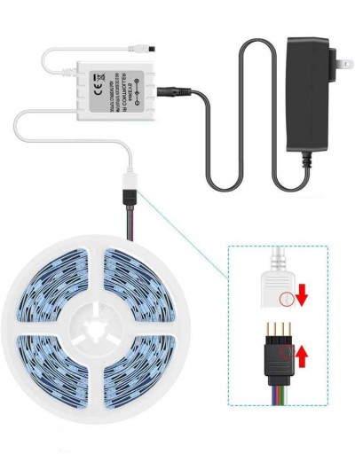 LED pásik svieti 5m RGB viacfarebný + diaľkové ovládanie