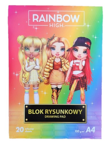 RAINBOW HIGH A4 blok na kreslenie, 20 listov