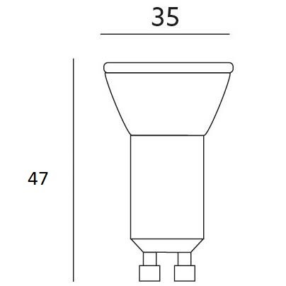 LED žiarovka GU10 MR11 3W 230V 3000K 220ml keramika