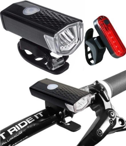 BICYKLOVÁ LAMPA PREDNÁ ZADNÁ LED USB SVETLO VÝKONNÉ BICYKELOVÉ SVETLO PREDNÉ + ZADNÉ