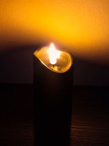 LED vložka na sviečky, sviečka s efektom čierneho plameňa