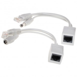 12V NAPÁJACÍ ADAPTÉR KAMERY CEZ STRUČENÝ POČÍTAČOVÝ KÁBEL NAPÁJANIE CEZ RJ45