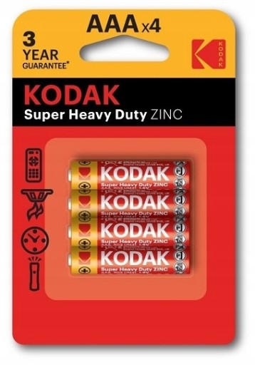 4x KODAK R03 AAA 1,5V PRSTOVÁ BATÉRIA