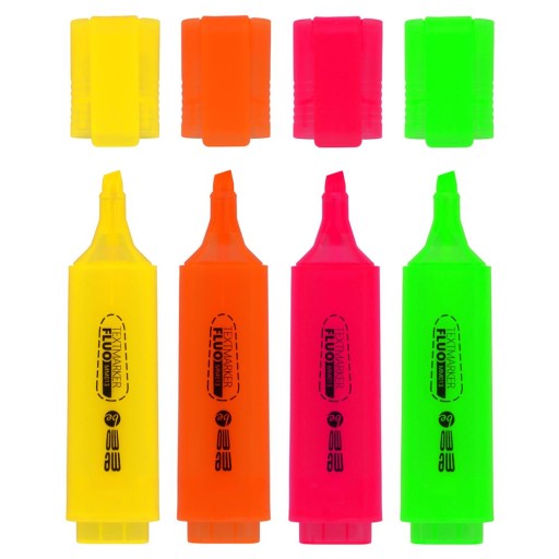 Memobe Neon zvýrazňovače 4 farby v puzdre