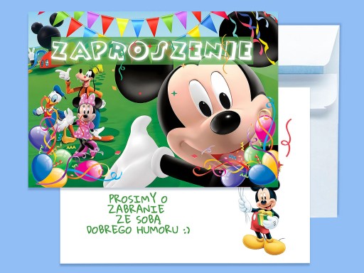 POZVÁNKA MICKEY MOUSE NA NARODENINY DIEŤAŤA + OBÁLKA ZDARMA