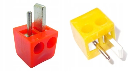 Zástrčka reproduktora DIN2 MINI, sada 10 ks, oranžovo žltá (1013a)