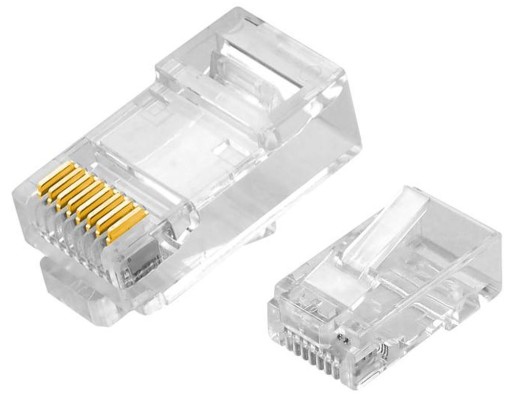 Pass Through RJ-45 Zástrčka RJ45, vodič UTP CAT.6, 10 kusov