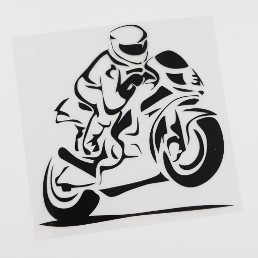Nálepka na motorku CHASER na auto, čierna