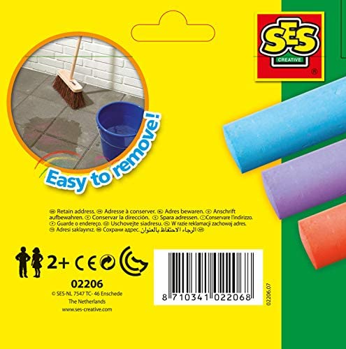 Farebná chodníková krieda 6 farieb SES CREATIVE 02206