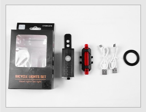 SET PREDNÉ SVETLO NA BICYKEL + ZADNÉ SVETLO