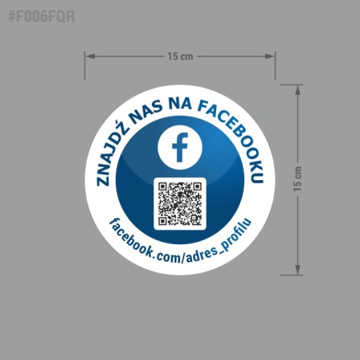 Facebook QR nálepka 15x15