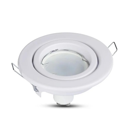 V-TAC GU10 Očko okrúhle pohyblivé biele VT-7227RD-WH