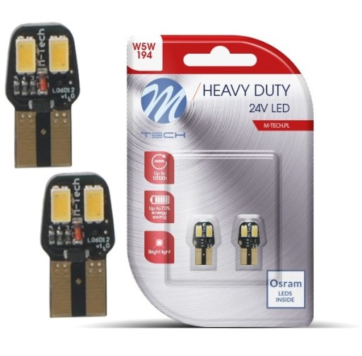 M-tech OSRAM LED žiarovky W5W T10 CANBUS 24V TIR