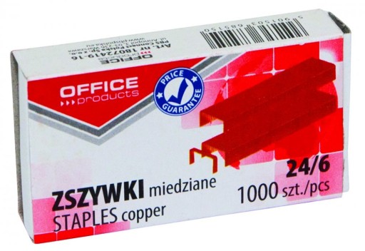 Kancelárske sponky do zošívačky 24/6 1000 kusov kancelárskych produktov x 10 balení