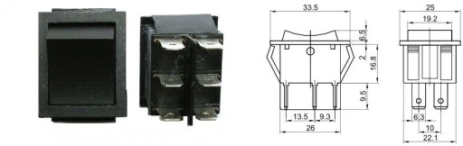 SPÍNAČ na batériové autá, PLYNOVÝ PEDÁL 6pin